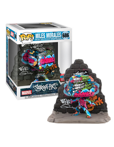 Funko pop deluxe marvel miles morales efecto graffiti deco exclusivo 49543