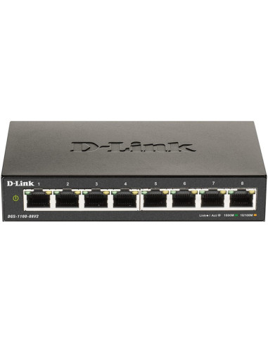 Switch d - link 8 puertos 10 - 100 - 1000 gestionable easysmart