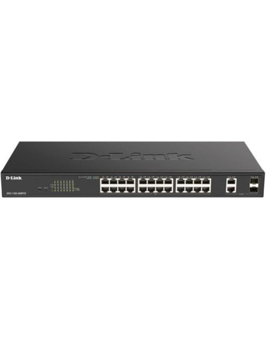 Switch d - link 26 puertos gestionable gigabit poe 2 sfp