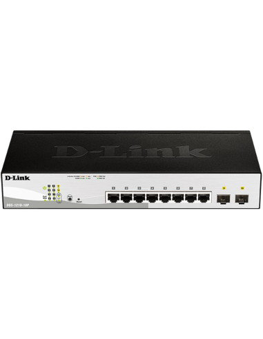 Switch d - link 8 puertos 10 - 100 - 1000 poe gestionable +2 ptos sfp layer2 smartiii