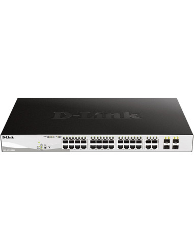 Switch d - link 28 puertos gestionable 24 gigabit ethernet 10 - 100 - 1000 poe 4 sfp