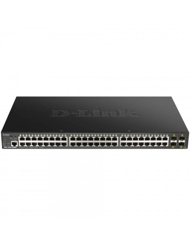 Switch d - link 52 puertos gestionable 48 gigabit ethernet 10 - 100 - 1000 poe 4 sfp