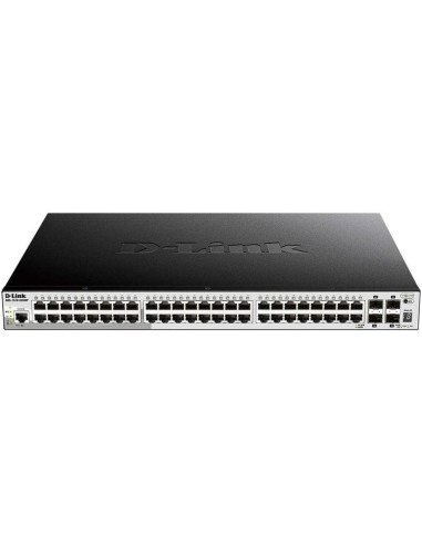 Switch d - link 52 puertos gestionable 48 gigabit ethernet 10 - 100 - 1000 poe 2 sfp