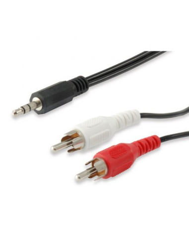 Cable audio equip mini jack 3.5mm macho a 2 rca macho 2.5m