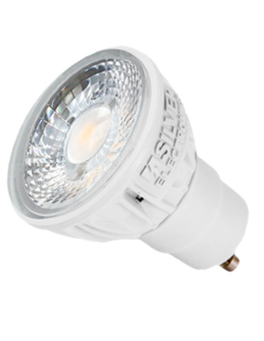 Bombilla led pro+ silver electronics dicroica 5w60w -  gu10 -  5000k -  38º -  470 lm -  luz blanca -  a+ -  acabado blanco