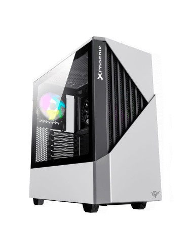 Caja gaming torre phoenix glacier - cristal templado - usb 3.0 - filtros antipolvo - incluye ventilador argb 14cm + 12cm - cont