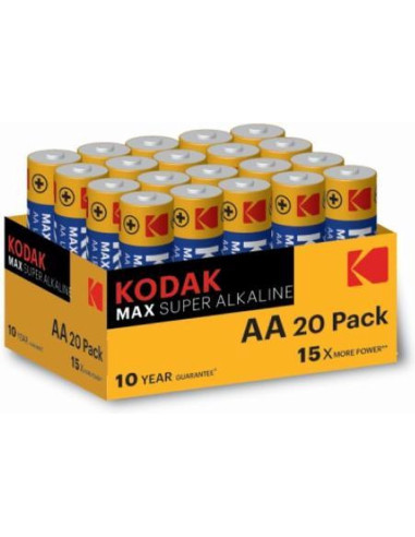 Blister pilas kodak alcalina max aa lr6  blister 20 pilas
