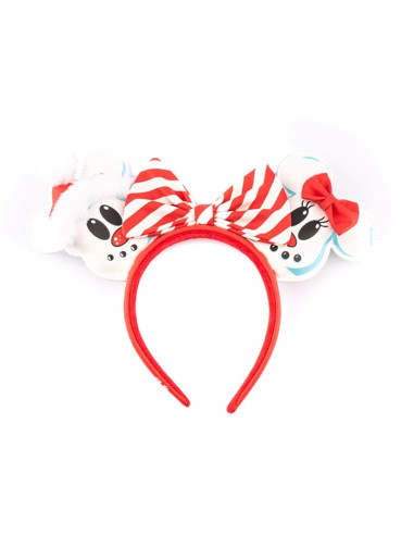 Diadema loungefly disney minnie y mickey muñecos de nieve