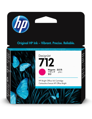 Cartucho tinta hp 712 - 3ed68a -  29 ml -  t210 -  t230 -  t250 -  t630 -  t650 -  magenta