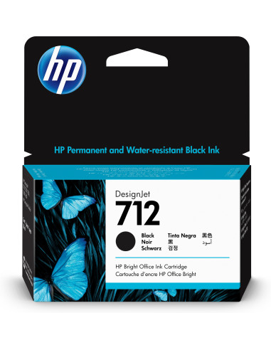 Cartucho tinta hp 712 - 3ed70a -  38 ml -  t210 -  t230 -  t250 -  t630 -  t650 -  negro