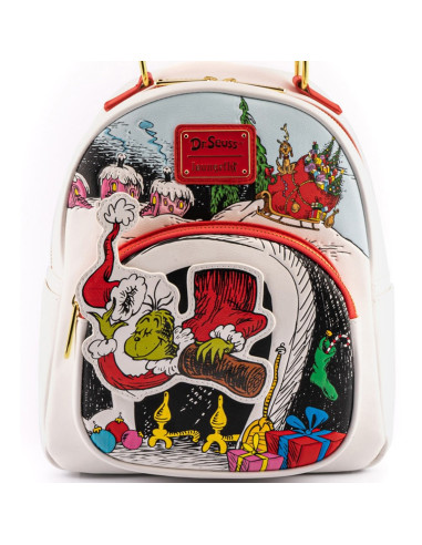 Mochila loungefly grinch chimenea ladron navidad