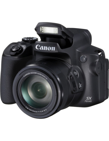 Camara digital canon powershot sx70 hs 20.3mp -  zo 65x -  3'' -  video 4k -  wifi -  negra -  litio