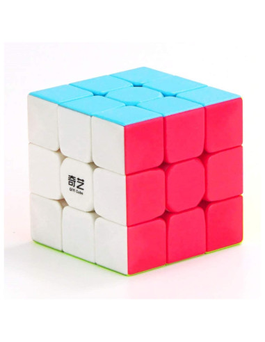 Cubo de rubik qiyi 3x3 stickerless o bordes negros