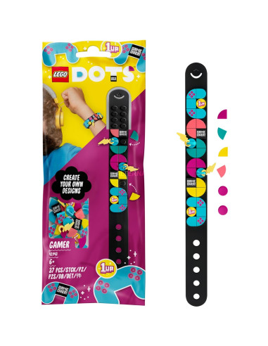 Lego dots pulsera con amuletos gamer