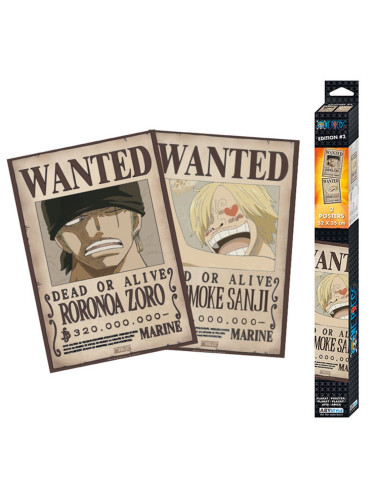 Set poster one piece wanted zoro y sanji