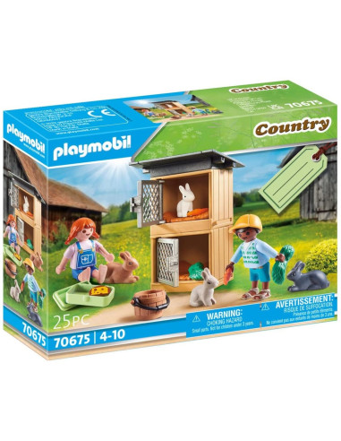 Playmobil set de regalo alimentar conejos