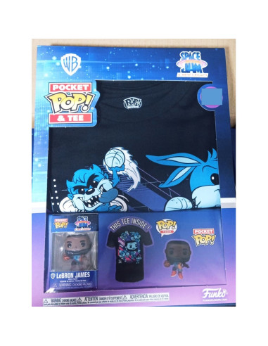 Pop & tee space jam looney tunes lebron james funko + camiseta talla m