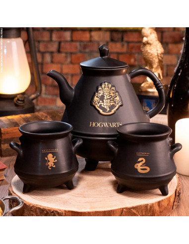 Set tetera y tazas harry potter  calderos de hogwarts