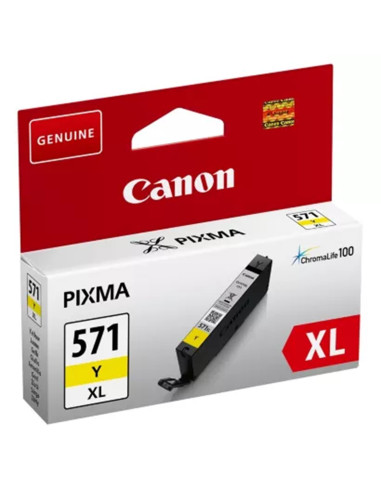 Cartucho tinta canon cli - 571y xl amarillo mg5751 mg6851 mg7750