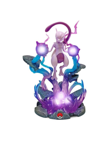 Figura pokemon con iluminacion deluxe mewtwo