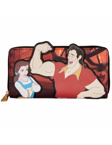 Cartera con cremallera loungefly disney villains scene gaston