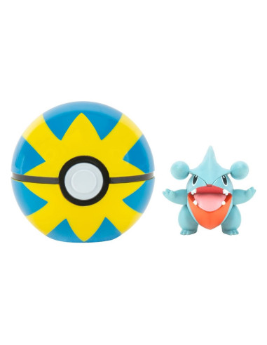 Pokeball jazwares pokemon clip 'n' go gible + quick ball