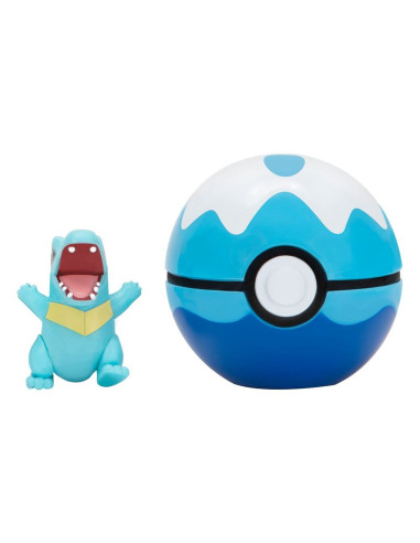 Pokeball jazwares pokemon clip 'n' go totodile y dive ball