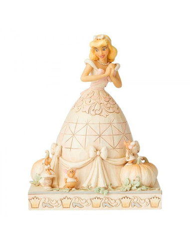 Figura enesco disney la cenicienta la cenicienta soñadora en blanco