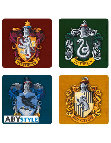 Set 4 posavasos harry potter -  casas