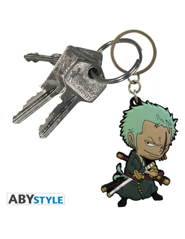 Llavero pvc abystyle one piece zoro super deformed