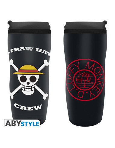 Taza de viaje abystyle one piece logo monkey d. luffy