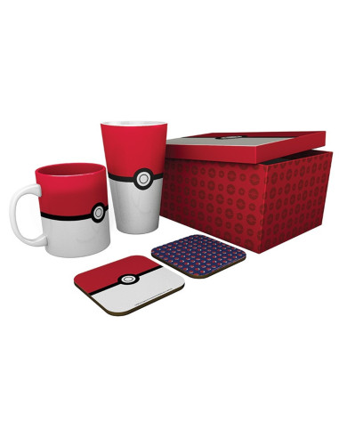 Pack vaso xxl + taza + dos posavasos gb eye pokemon pokeball