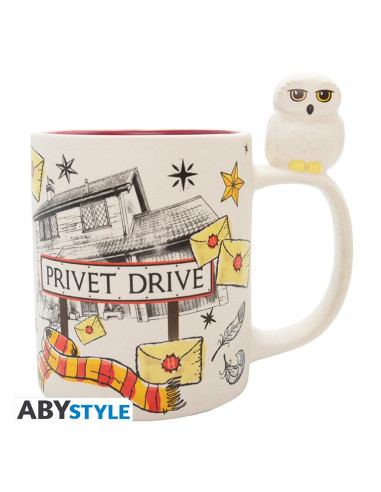 Taza 3d abystyle harry potter hedwig & privet