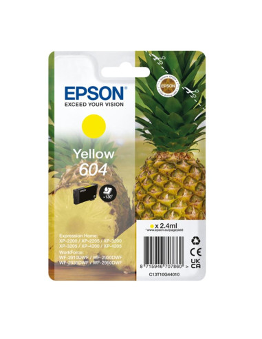 Cartucho epson 604 amarillo c13t10g44010 xp2200 wf - 2910 piña