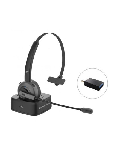 Auricular conceptronic bluetooth polona03bd con base de carga headset mono