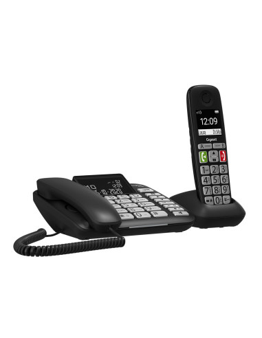 Telefono fijo gigaset dl780 plus combo negro 99 numeros agenda -  10 tonos