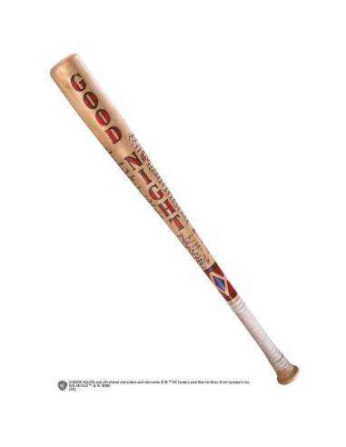 Réplica the noble collection escuadrón suicida bate de beisbol de harley quinn good night 80 cm