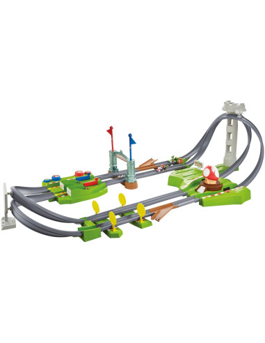 Circuito coches mattel hot wheels mario kart