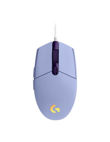 Mouse raton logitech g203 lightsync lila gaming 8.000 dpi 6 botones