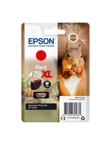 Cartucho tinta epson c13t04f54010 singlepack rojo 478xl claria photo hd ink