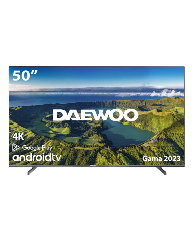 Tv daewoo 50pulgadas led 4k uhd - 50dm62ua - android smart tv - wifi - hdr10 - hlg - hdmi - usb - bluetooth - tdt2 - cable - sa