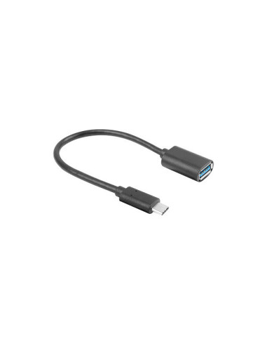 Adaptador usb lanberg usb tipo c m 3.1 a usb tipo a h 15cm otg negro