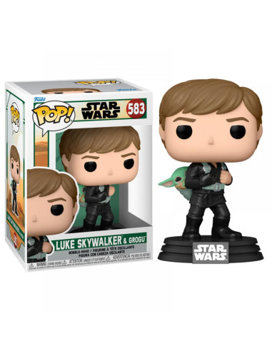 Funko pop star wars the book of boba fett luke skywalker y grogu 68652