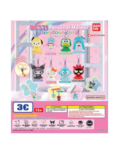 Set gashapon figuras bandai lote 40 articulos sanrio characters charm best personal marker colgantes