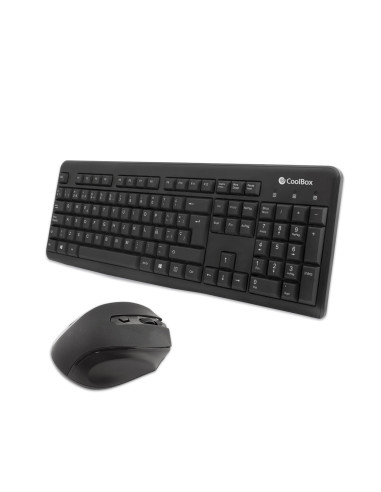 Kit teclado + raton coolbox inalambrico negro coo - ktr - 02w