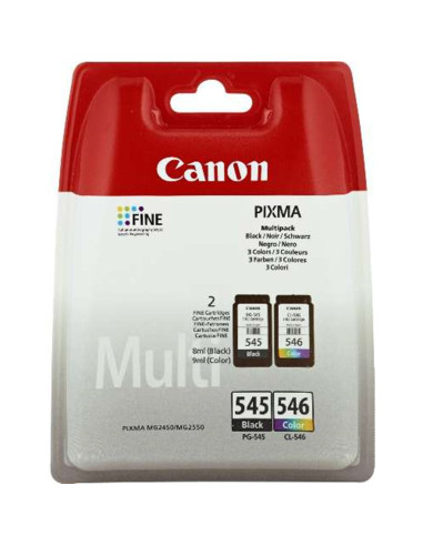 Multipack canon pg - 545 - cl - 546 negro cian magenta amarillo