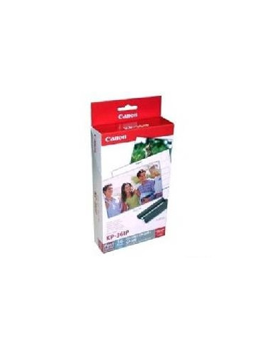 Papel foto canon selphy kp - 36ip 10x15 + tinta 36 hojas series cp