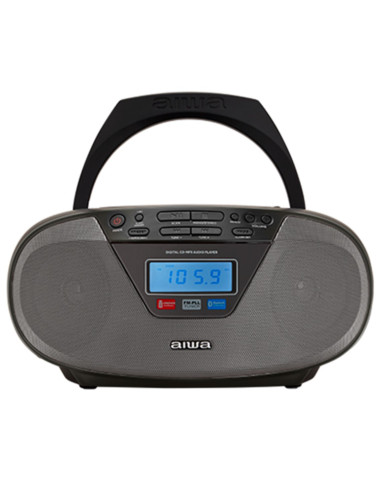 Radio cd portatil aiwa bbtu - 400bk 6w rms usb bluetooth