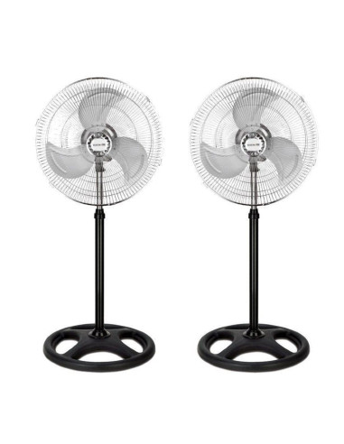 Ventilador de pie thulos et - f18sf -  pack 2 45 cm - altura regulable - 80w