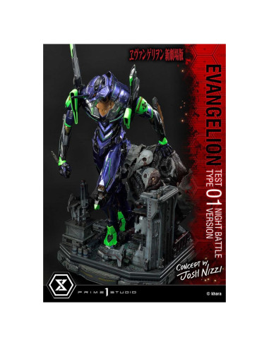 Figura prime 1 studio evangelion test type 01 night battle version concept by josh nizzi 67 cm